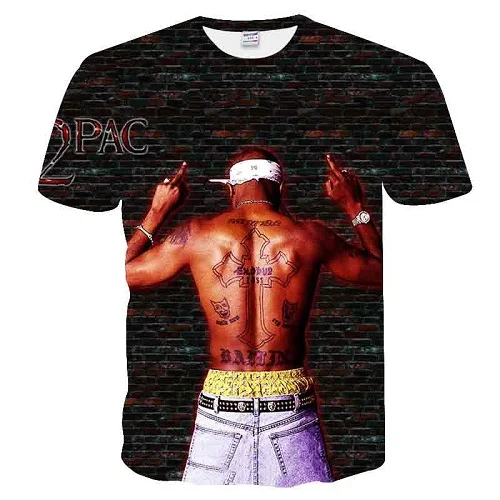 Новая футболка me Harajuku стильная футболка для женщин/мужчин Tupac 2pac 3d Футболка с принтом персонажей хип-хоп футболки Топы размер Прямая - Цвет: YH00752