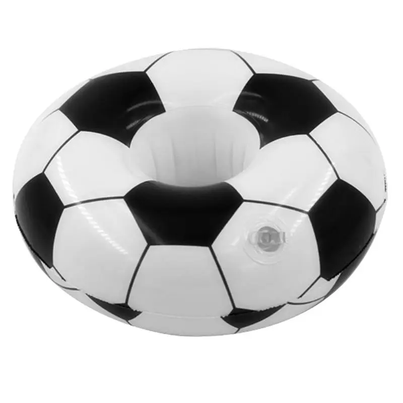

PVC Inflatable Soccer Coaster Water Float Cup Mat Football Drink Cup Holder