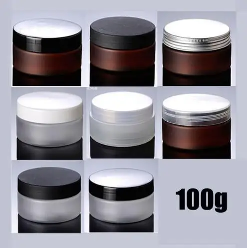 Download free shipping 50pcs/lot 100g/ml Empty Plastic Cosmetic PET matte cream jar, Cosmetic Containers ...