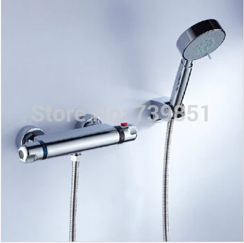 Thermostatic Mixer For Bath And Shower Hot Cold Water Valve Bathroom Faucet Wall Mounted Tap | Дом и сад