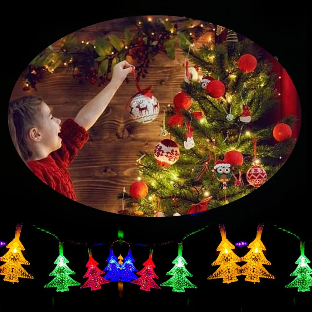 

4.9M 30 LEDs Solar Lighting Strings Christmas Tree colorful Fairy Lights Holiday String Lights Waterproof Xmas Decor