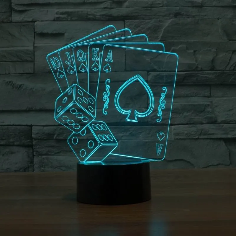Luzes da Noite luz noturna 3d ilusão dice Fonte de Luz : Lâmpadas Led