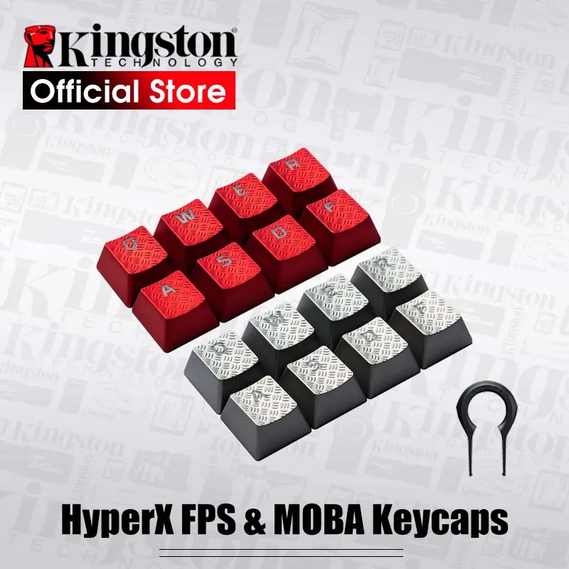 Kingston HyperX FPS& MOBA игровые колпачки обновленный комплект пользовательских ключей 8 шт. красное пламя серебро пламя механическая клавиатура крышка