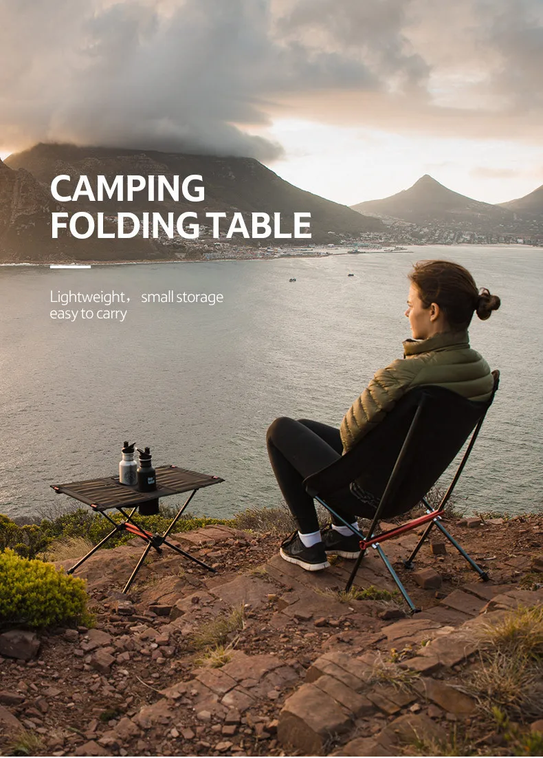 Naturehike Folding Camping Table Outdoor Camping Picnic Table Ultralight Portable Table Aluminum Alloy Bracket Camping Picnic