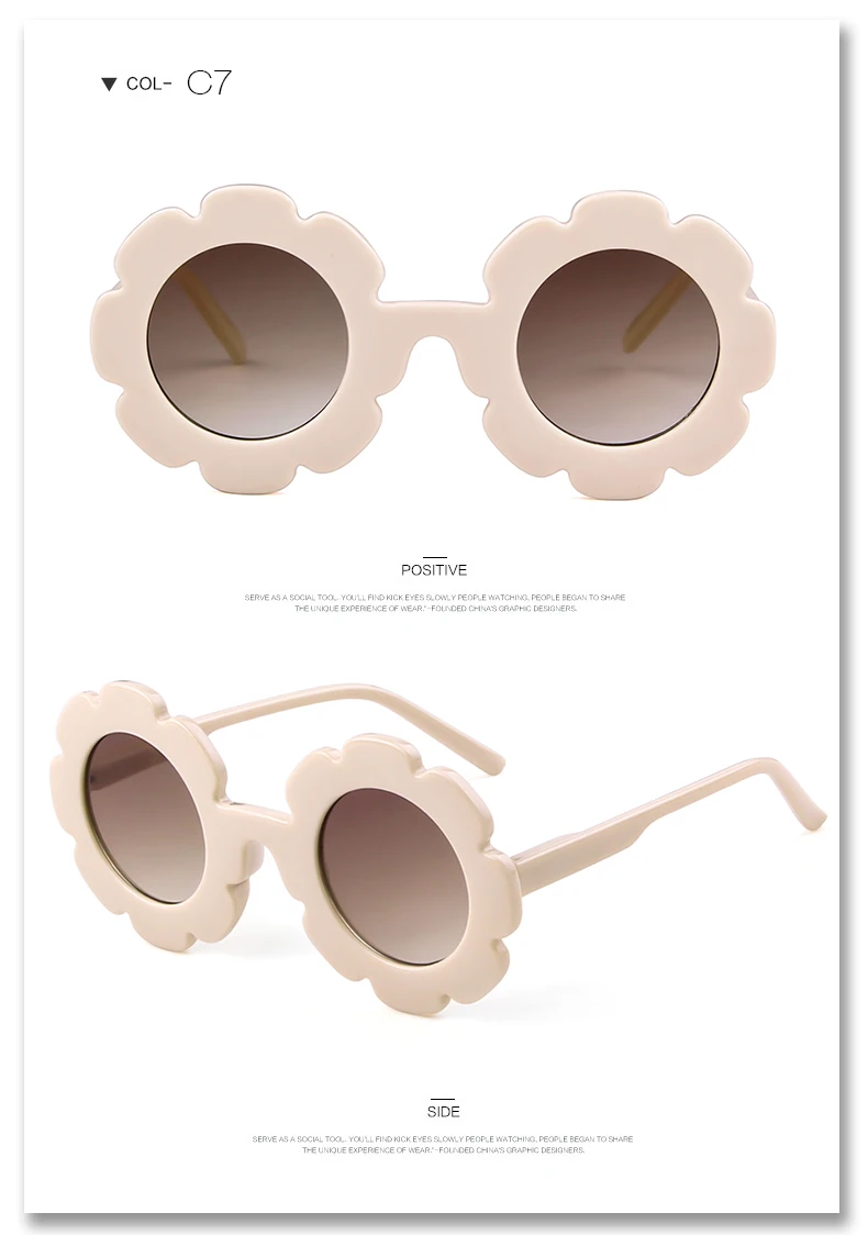 WHO CUTIE круглые детские солнцезащитные очки с цветами, брендовые дизайнерские очки для девочек и мальчиков, милые детские солнцезащитные очки, UV400 линзы, оттенки для детей, малышей