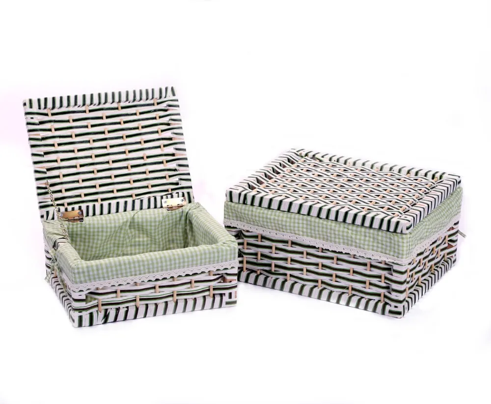 Home Storage & Organization Storage container basket Paper rope Storage Bins Rectangular Basket Organizer Box organizador cesta