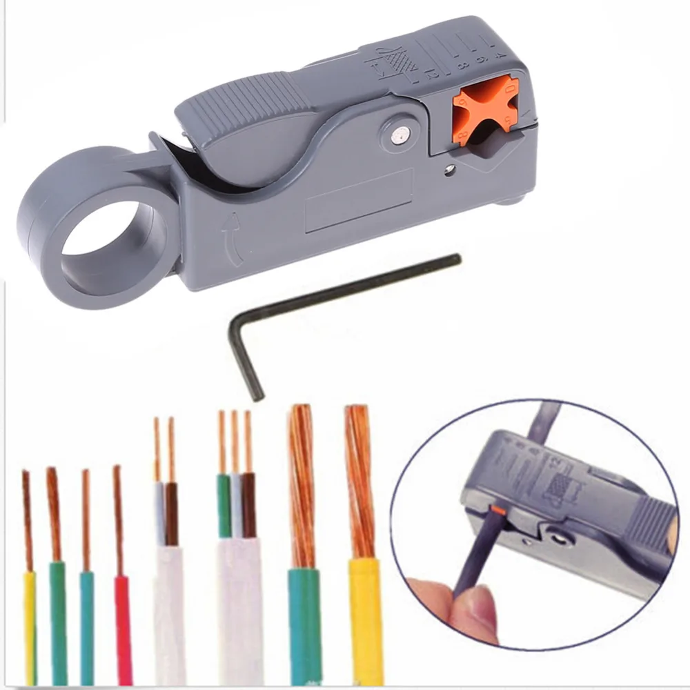 Rotary Coax Coaxial Cable RG58 RG59//62 RG6 3C 4C 5C Stripper Cutter Cutting Tool
