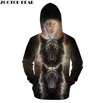

Moon Light Zip Hoodies Men Wolf Hoody Anime Sweatshirt Autumn Zipper Pullover 3D Tracksuit Male Coat Hip Hop Dropship ZOOTOPBEAR
