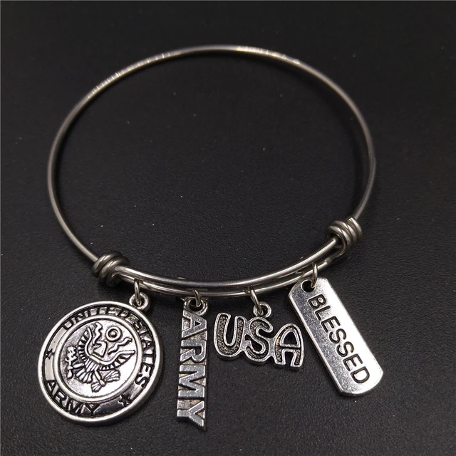 Wholesale Bulk Stainless Steel Wire Bangle Charm Bracelet - China Charm  Bracelet and Wire Bangle price