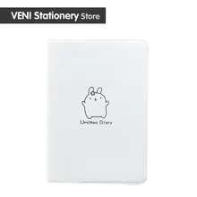 Белый милый кролик дневник календарь каваи планировщик программа блокнот Карманный журнал для подарка школы