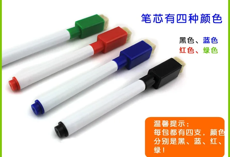Branco com um Quatro Cores Caneta Apagável Whiteboard Quadro Forte Magnético 50 Pcs 10 Material escolar e de escritório