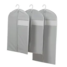 Утолщенный твердый пылезащитный чехол для одежды PEVA костюм пальто водонепроницаемая Защитная сумка для хранения с застежкой-молнией