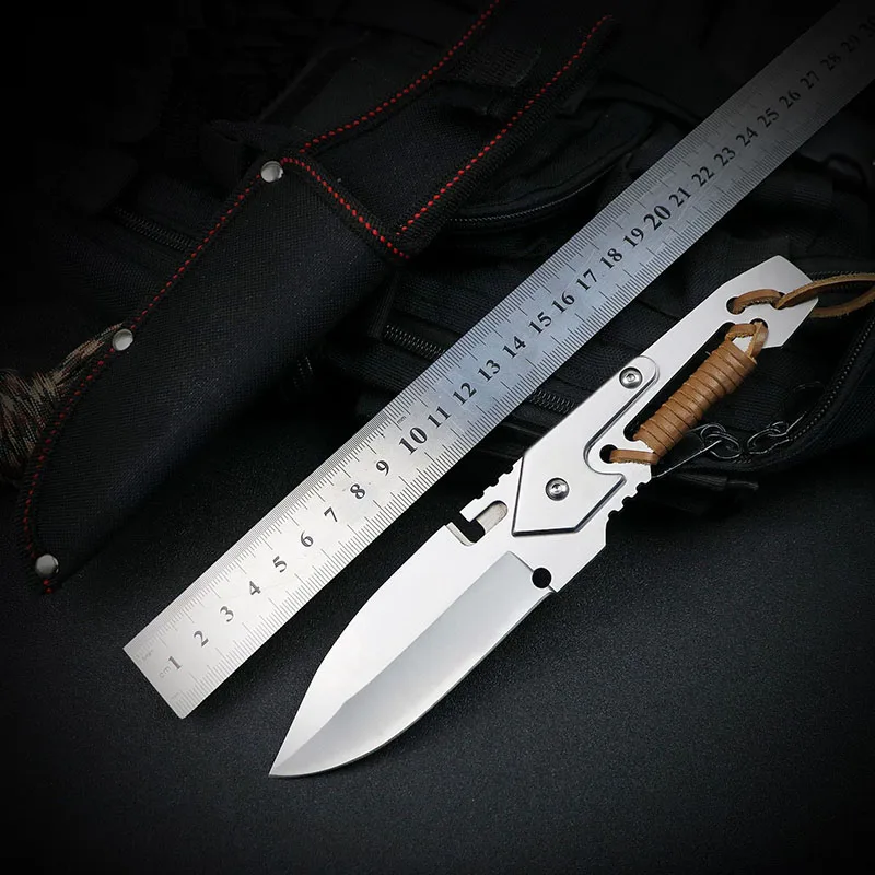 

Outdoor Survival Knife Stainless Steel Fixed Blade Knives Hunting Camping Hiking Hand Tools Fishing Saber with Oxford Sheath