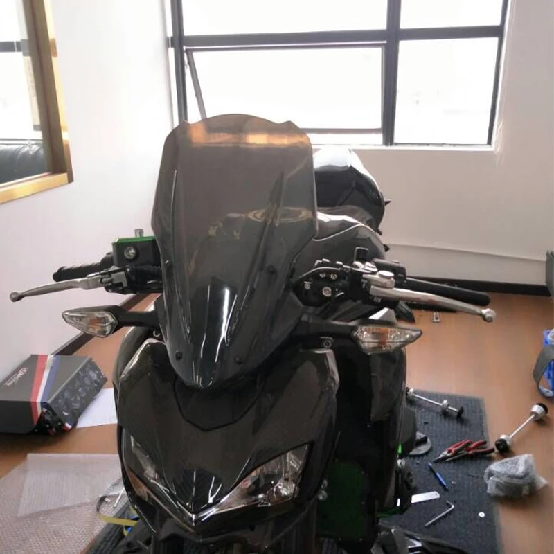 

KEMiMOTO Windscreen Windshield For Kawasaki Z900 Z 900 2017 2018 Wind Screen Headlight Cover Smoked Motorcycle