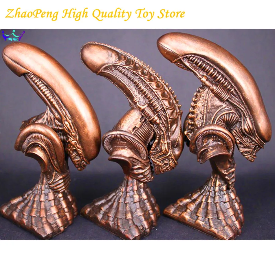 

Free Shipping High Quality 3pcs/set Alien Warrior Bust Resin Statue Model Sculpture Crafts Recast 12cm height FB150