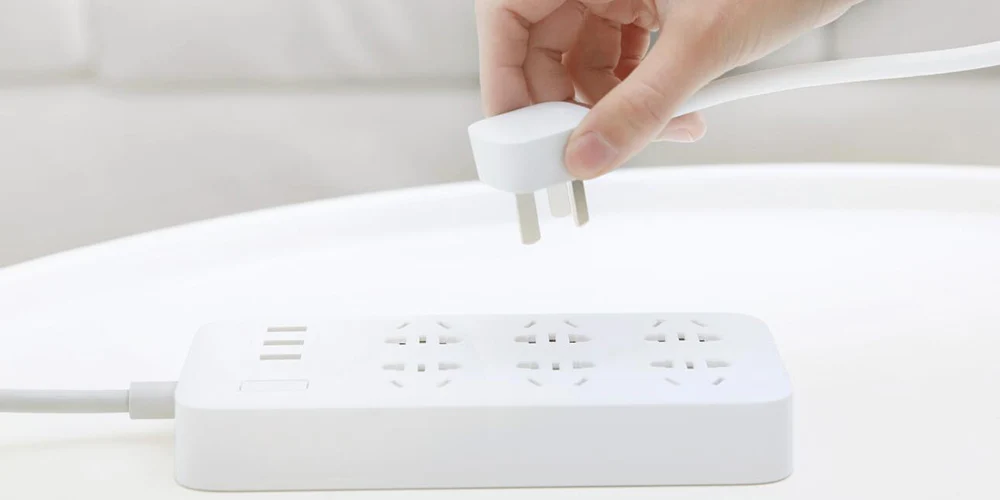 XIAOMI MIJIA Smart Power Strip 2A Fast Charging 3 USB Extension Socket Plug 6 Standard Socket Adapter 1.8m 100% Original (9)