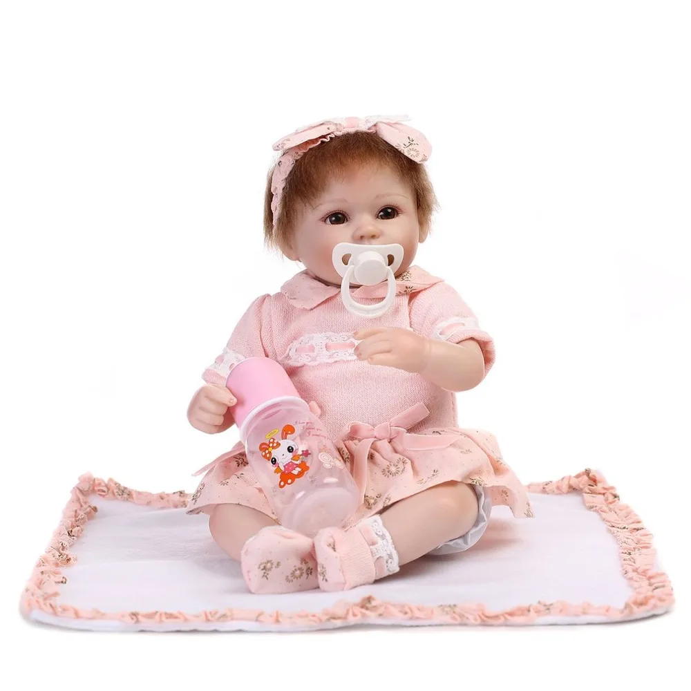 

43cm Lovely Princess bebe Reborn Baby Doll Toys Soft Realistic Lifelike Newborn Playmate Play House Toys Safety Gifts For Girls