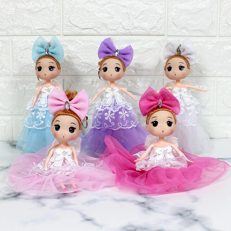 

New 18Cm Mini LOL Doll Playmate D-manure Dolls with Brown / Gold Bun Hair Dolls 5 Joints Moving Girls Toy Bubble for Kids Gift E