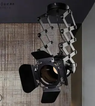 

Retro Industrial Iron Searchlight Pendant Lamp Black Color Iron Lamp Kitchen Dining Bar kitchen chandelier