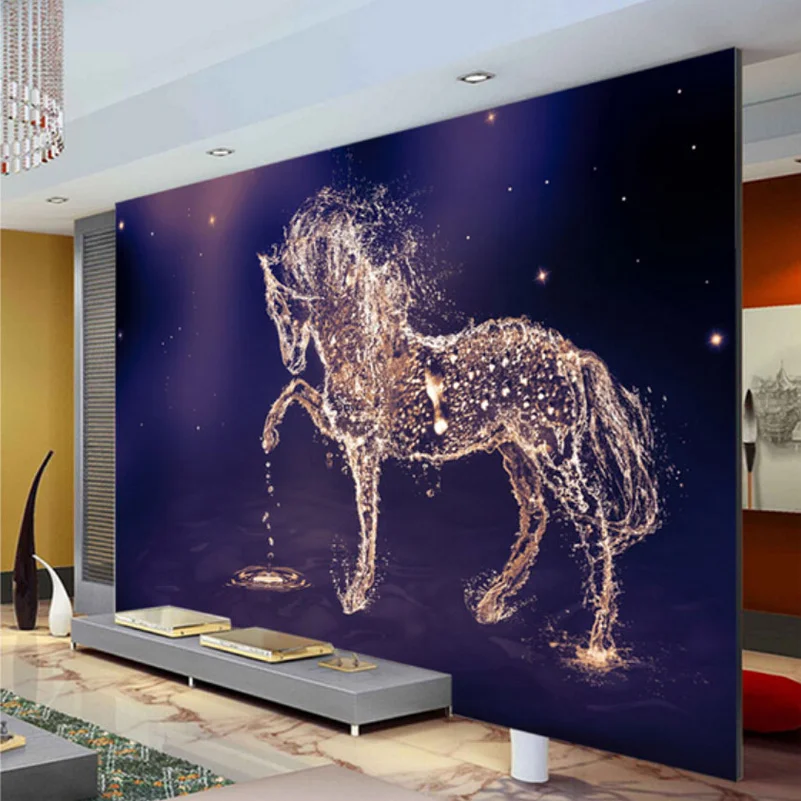 Custom 3d Photo Wallpaper Modern Living Room Bedroom Wall Decoration Wall Mural Wallpaper Designs Walls Papel De Parede Horse