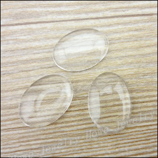 

18*13 mm 260 pcs Good Quality Oval clear glass cabochons Frame pendant cover Fit necklace & earring making