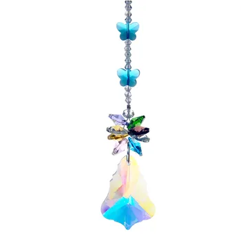 

H&D Colorful Chakra Crystal Sun Catchers Chandelier Crystals Prisms Pendant Rainbow Maker Hanging Chakra Cascade Suncatcher