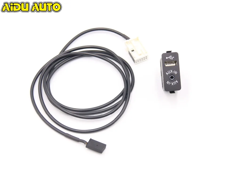 

AIDUAUTO USB AUX in Plug Socket Harness For BMW E60 E63 E64 E65 E66 E81 E82 E87 E88 E70 E90 E91 E92