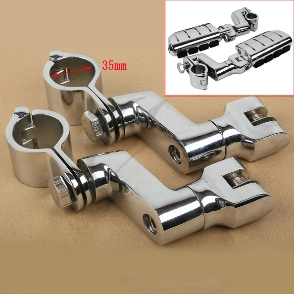 

Universal 35mm Front Pegs FootPegs Footrest Adjustable For Honda Goldwing GL1800