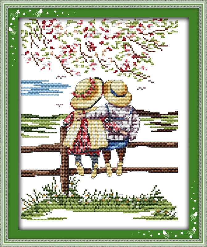 

Enjoy scenery Counted Cross Stitch 11CT Printed 14CT Cross Stitch Set DIY Chinese Cotton Cross-stitch Kit Embroidery Needlework