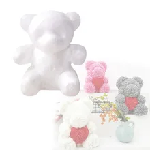 Роза медведь цветок медведь 15 см 20 см размер зародышей пена roseonly медведь плесень пена пластик цветок искусственная форма «цветы» Прямая поставка