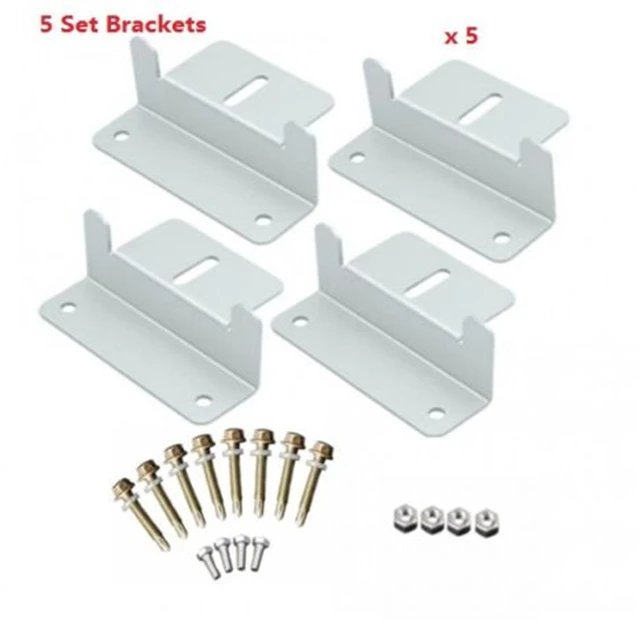 US $39.99 Z Style Solar Panel Mounting Brackets 5 Sets with Nuts and BoltFor RV Boat Off Grid Aluminum
