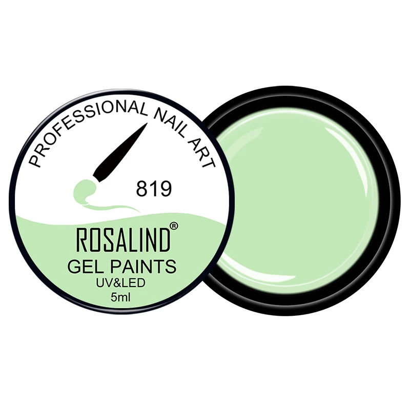 ROSALIND#801-830 Гель-лак для ногтей, новинка, 30 цветов, гель для рисования ногтей, легко впитывается, Гель-лак для ногтей - Цвет: Color 819