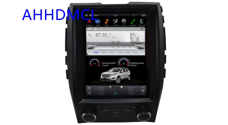 Discount Car Multimedia Player PC PAD Tesla Style Player Android 7.1 GPS For Ford Edge Auto Air Conditioning Edition 2015 2016 2017 2018 0