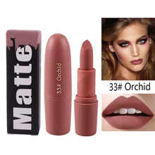 Miss Rose color Mate lápiz labial maquillaje Mate Batom maquillaje de labios impermeable stick para labios maquillaje cosméticos coreano tatuaje de tinta