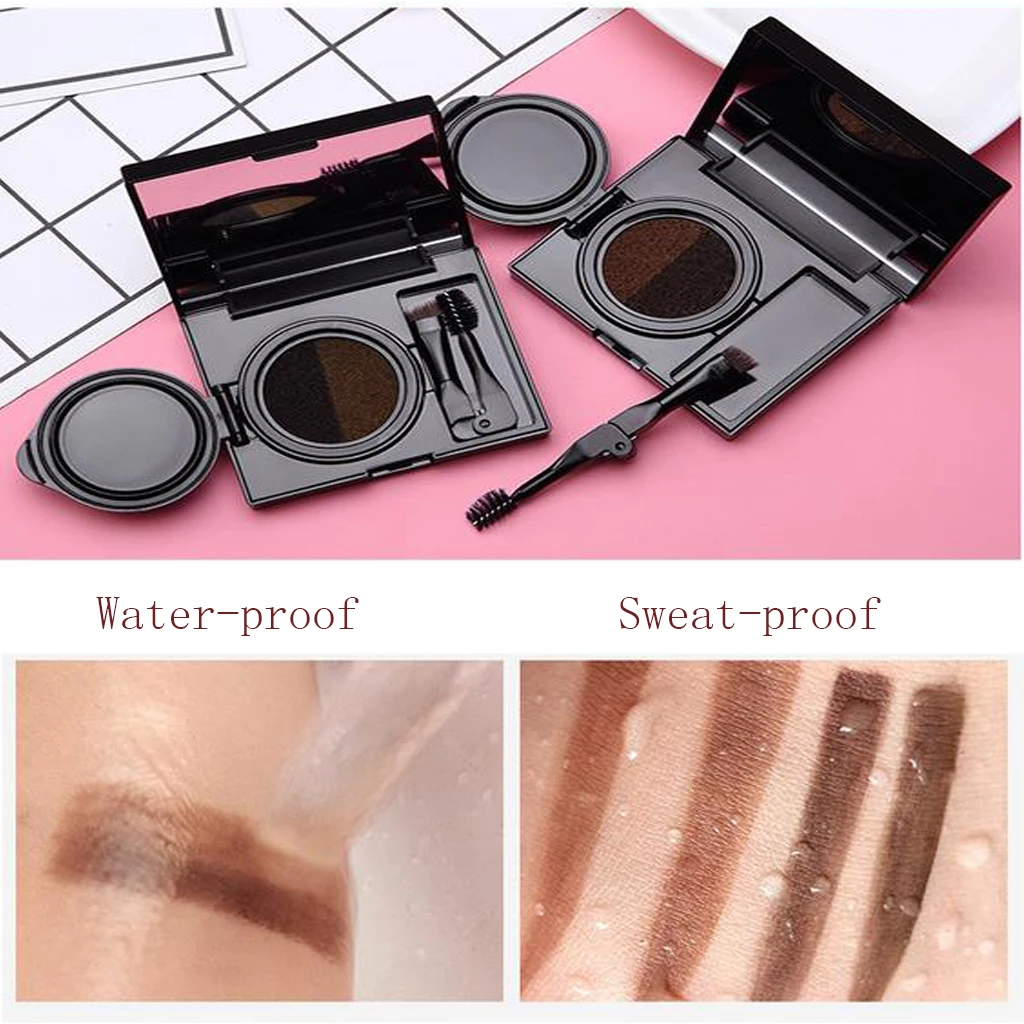 2 Colors Air Cushion Eyebrow Cream Natural Three-Dimensional Eye Brow Mascara