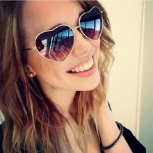 Женские солнцезащитные очки в форме сердца, металлические, для женщин, фирменный дизайн, модные, без оправы, любовь, очки Ray, мужские, зеркальные, oculos de sol