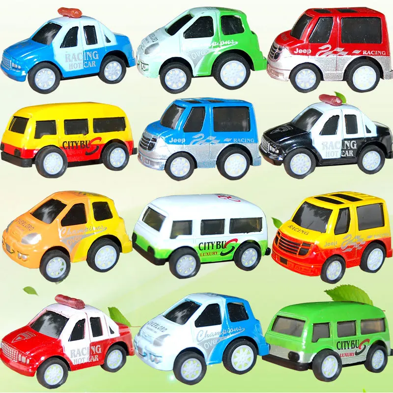12PCSCarToy4StyleColorfulSmallCarsToysAlloyModelMiniPull
