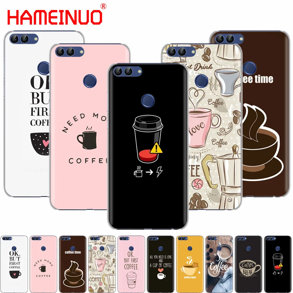 HAMEINUO кофейное время розовый сотовый телефон чехол для huawei Honor 7C Y5 Y625 Y635 Y6 Y7 Y9 2017 2018