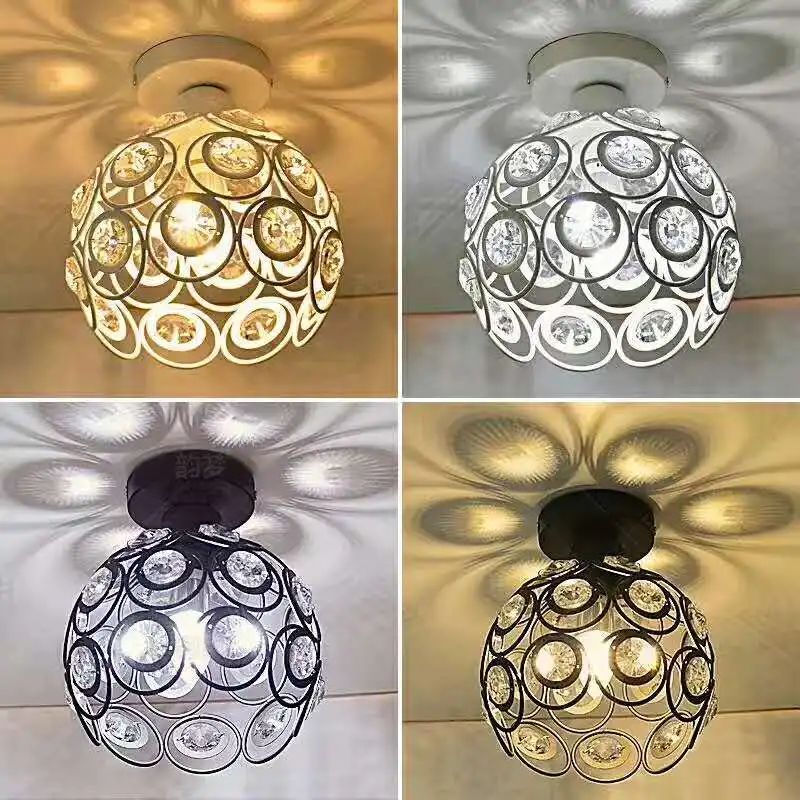 

Ceiling Lights Vintage Lamps For Living Room Iluminacion Ceiling Light Wrought Iron Luminaria E27 Bulb Home crystal Lighting