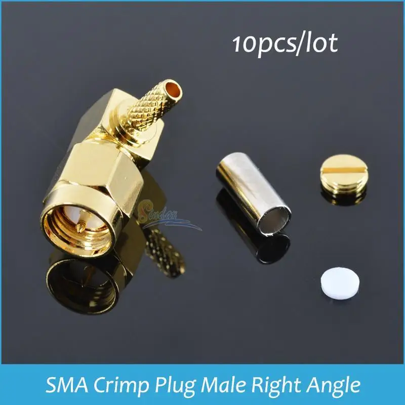 Разъем SMA SMA-JW1.5 обжим штекер прямоугольный для LMR100 RG316 RG174 оптовая продажа RF