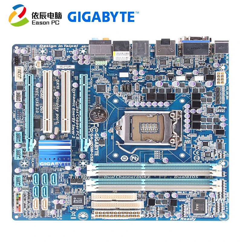 GIGABYTE GA-H55M-USB3 LGA1156 DDR3 i3 i5 i7 микро-atx корпус