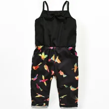 Повседневный костюм ползунки комбинезон для маленьких девочек Летняя модная повседневная одежда