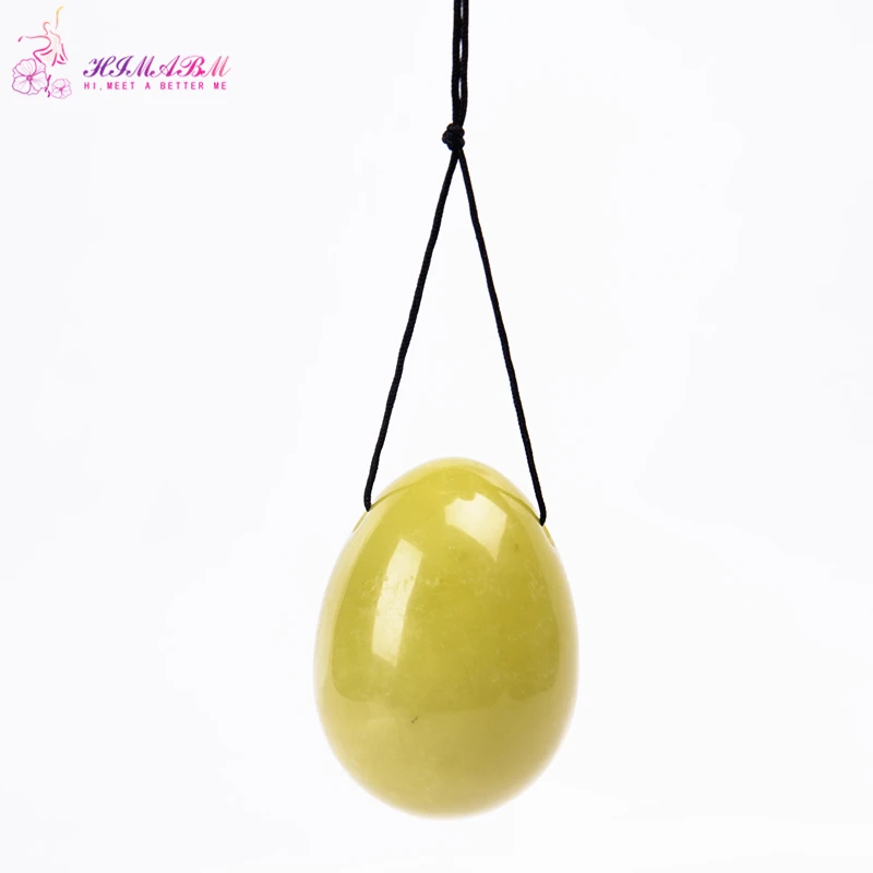 HIMABM Natural 1 Piece Lemon Jade Egg For Kegel Exercise Pelvic Floor Muscles Vaginal Exercise Yoni Egg Ben Wa Ball HIMABM Natural 1 Piece Lemon Jade Egg For Kegel Exercise Pelvic Floor Muscles Vaginal Exercise Yoni Egg Ben Wa Ball