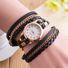 Fashion PU Leather Geneva Quartz Watch Women Stainless Steel Analog Wristwatches Bracelet Dress Watches Women Relogio Feminino