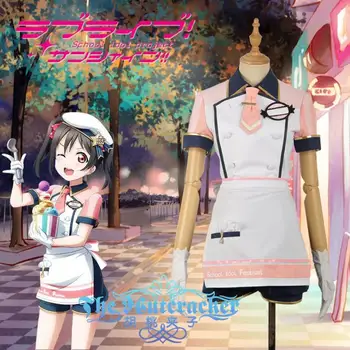 

Anime! Lovelive Yazawa Niko Ice Cream Unawakened Lovely Maid Dress Uniform Cosplay Costume For Women Free Shipping