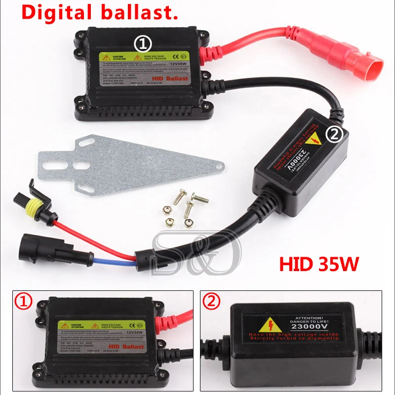 2 pcs HID Slim electronic DC ballast 12V 35W/55W for xenon h1 h3 h7 h11 9005 9006 880 881 Single Beam Car Lights accessories