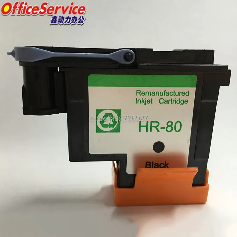 1PK Black Remanufactured  printhead for HP80 , for Designjet 1000 1050c 1055cm inkjet printer, 80 Ink Cartridge Head