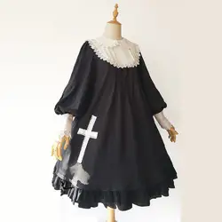 Крест кукла ~ длинный фонарь рукав Лолита Babydoll платье с Питер Пэн воротник от Infanta ~ предзаказ