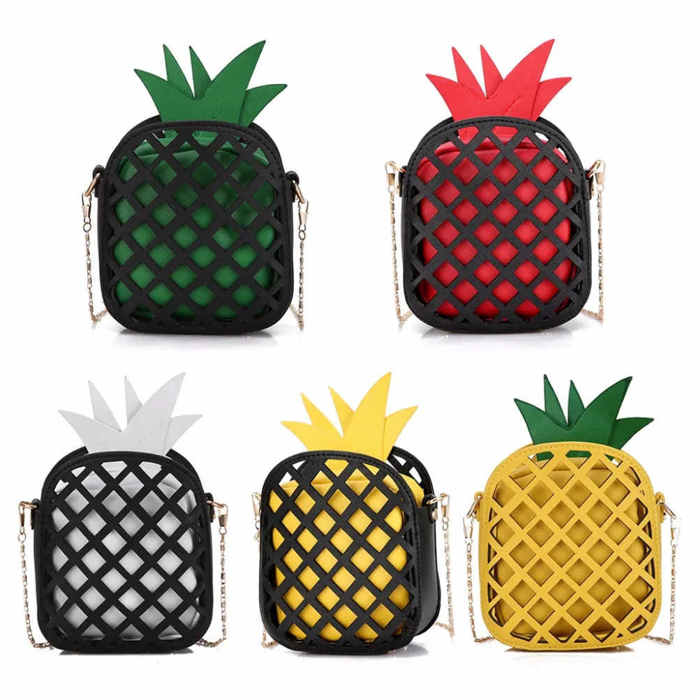 THINKTHENDO Cute Fruit Pineapple Design Handbag Messenger Shoulder