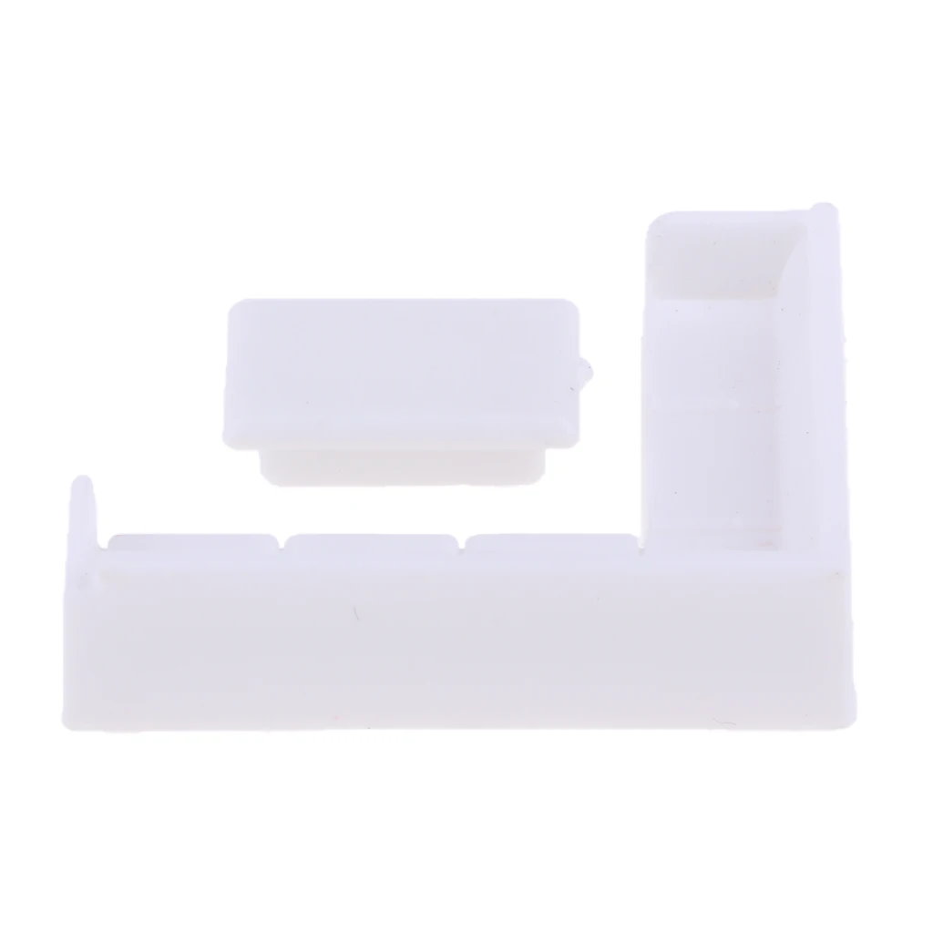  Dollhouse Miniature Furniture Plastic White Tea Table Sofa Set DIY Living Room Decor 1/75